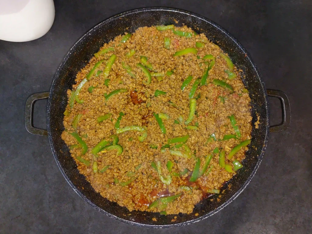 Adding green bell peppers