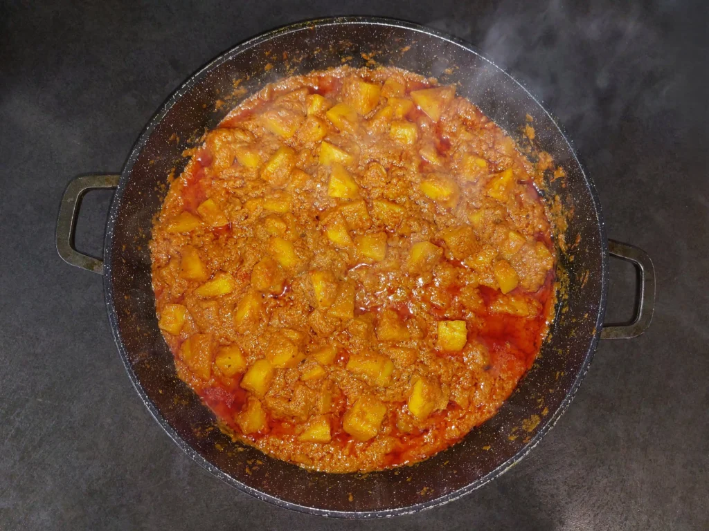 Briefly cooked potatoes