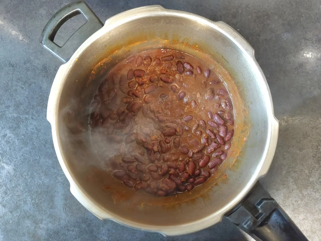 Rajma dal is almost ready